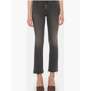 Mother The Hustler Ankle Fray Chalk Faded Black Chalk It Up Jeans Size 26